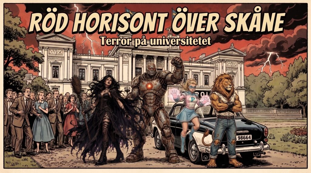 Röd horisont över Skåne - Terror på universitet röd horisont Över skåne